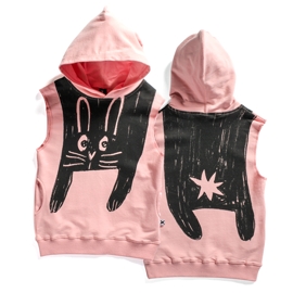 Minti S14 Sleeveless Pocket Hood Bunny Blush